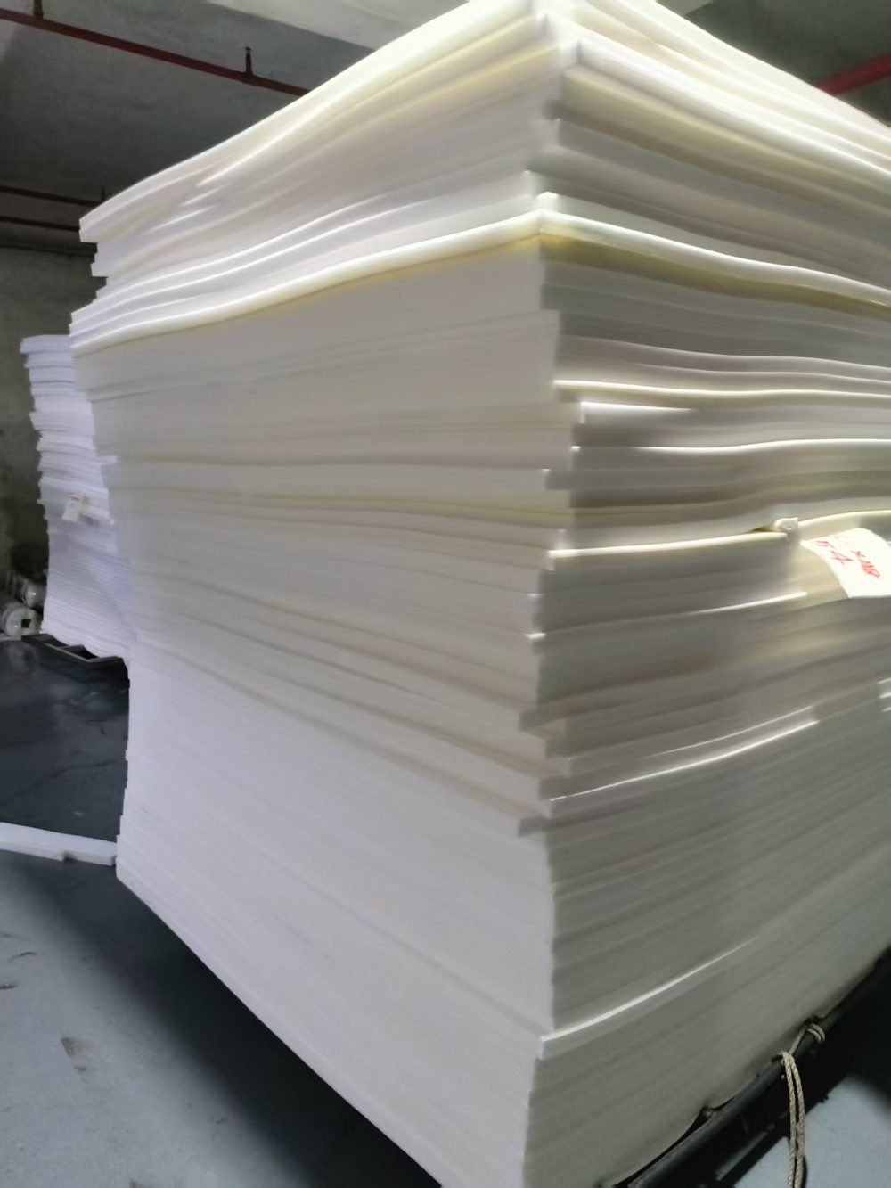 Bulk foam blocks in warehouse