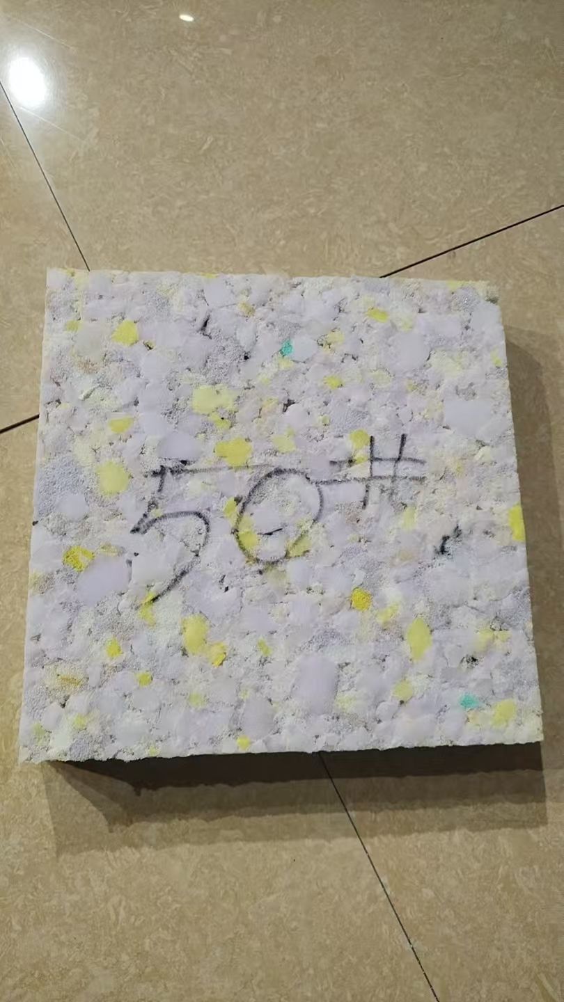 Recycled re-bonded foam